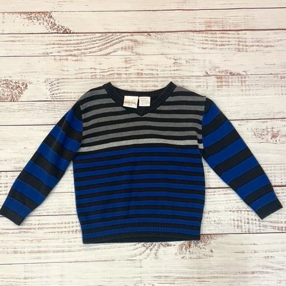Boys Striped Sweater and Plaid Button Up Shirt 2-Piece Set - Picture 3 of 8